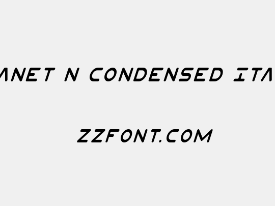 Planet N Condensed Italic