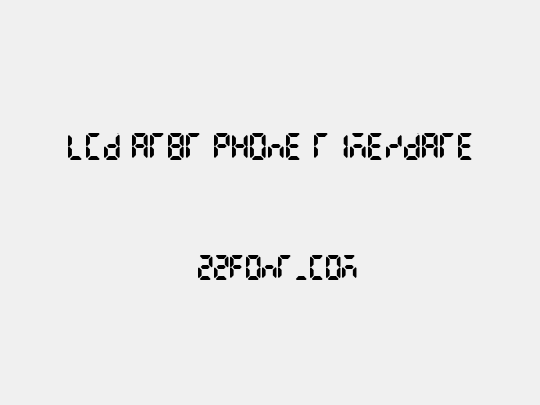 LCD AT&T Phone Time/Date
