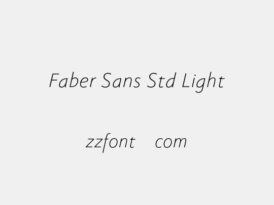 Faber Sans Std Light