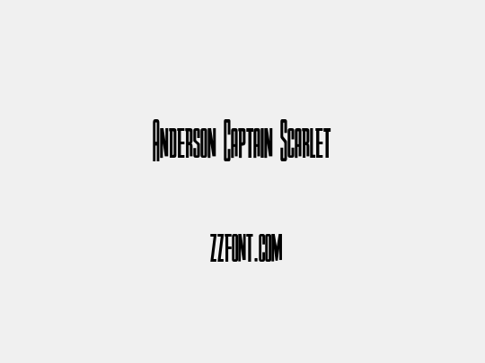 Anderson Captain Scarlet