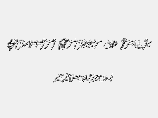 Graffiti Street 3D Italic