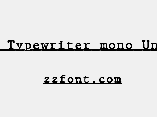 JMH Typewriter mono Under