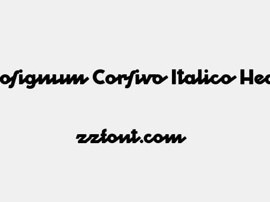 Cocosignum Corsivo Italico Heavy