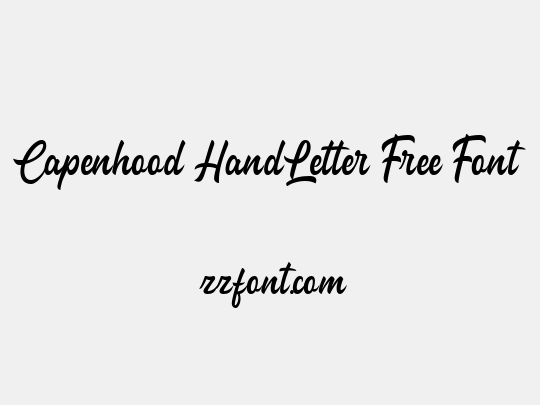 Capenhood HandLetter Free Font
