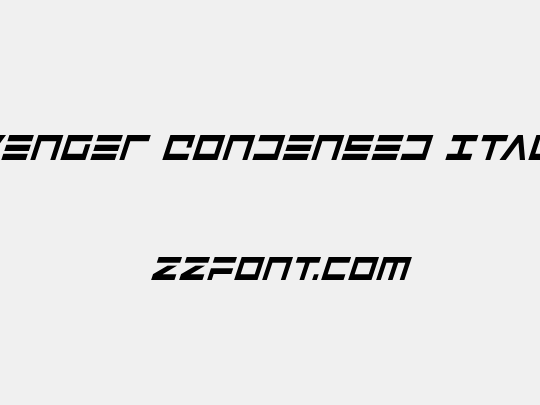 Avenger Condensed Italic