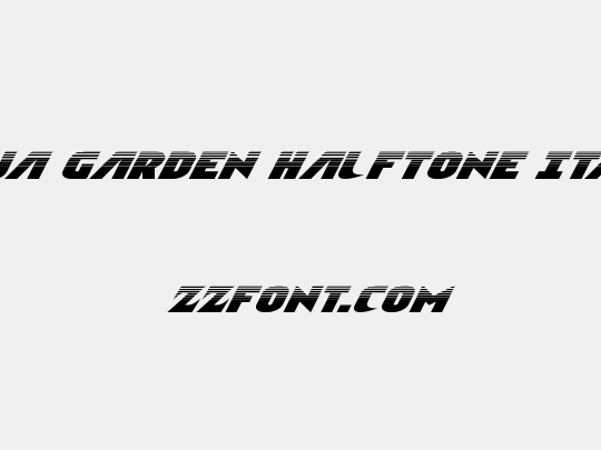 Ninja Garden Halftone Italic