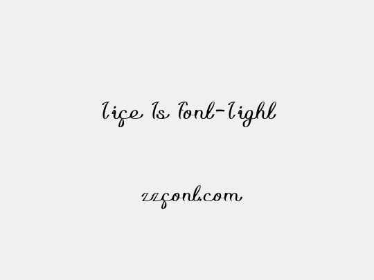 Life Is Font-Light