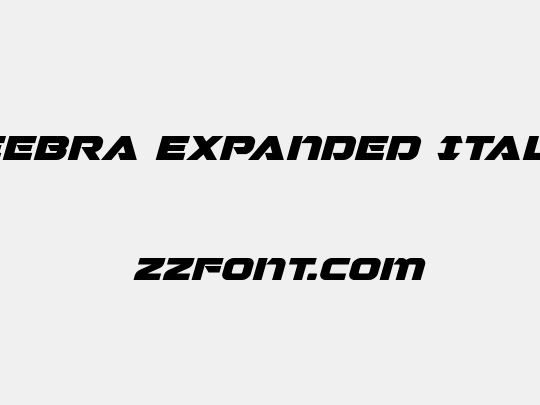 Jeebra Expanded Italic