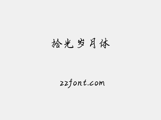 拾光岁月体