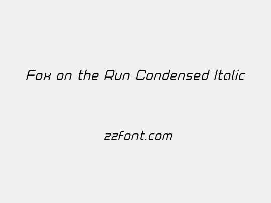 Fox on the Run Condensed Italic