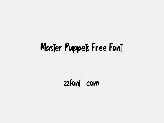 Master Puppets Free Font