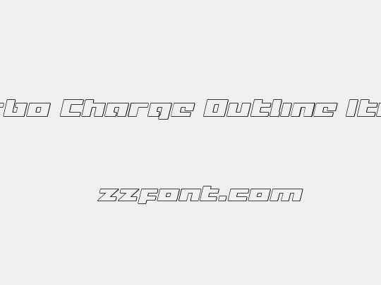 Turbo Charge Outline Italic