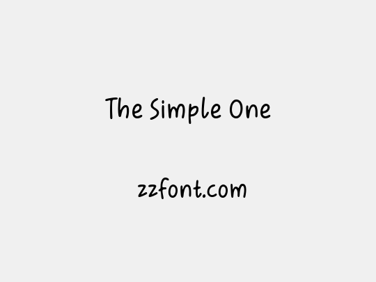 The Simple One