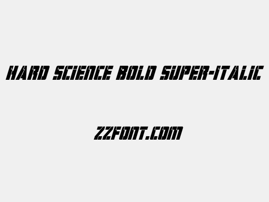 Hard Science Bold Super-Italic