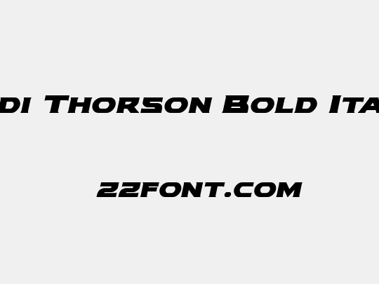 Modi Thorson Bold Italic
