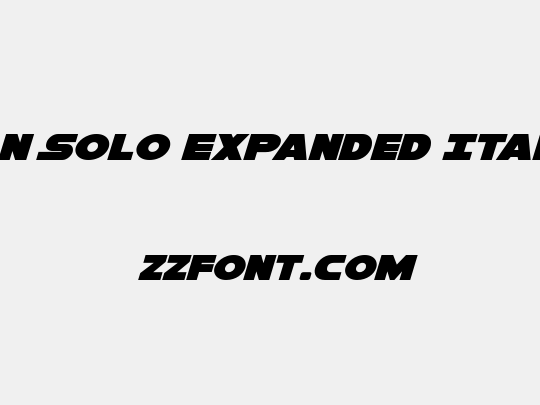Han Solo Expanded Italic