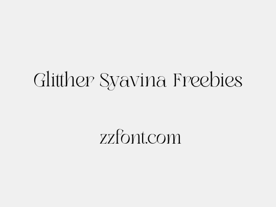Glitther Syavina Freebies