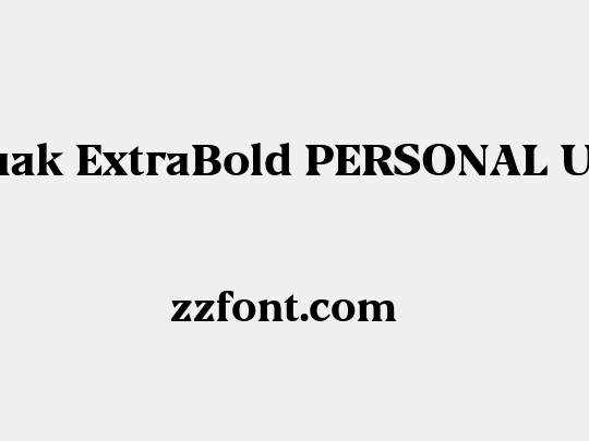 Blaak ExtraBold PERSONAL USE