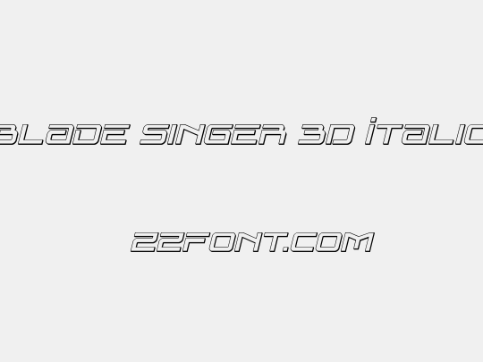 Blade Singer 3D Italic