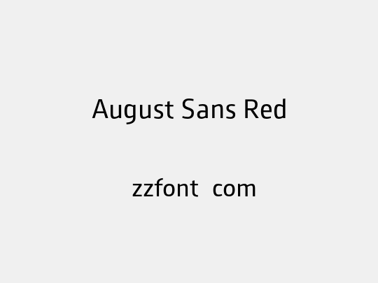 August Sans Red