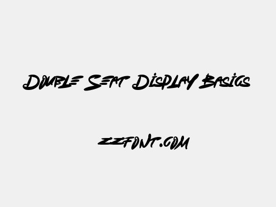 Double Seat Display Basics