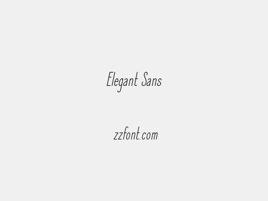 Elegant Sans
