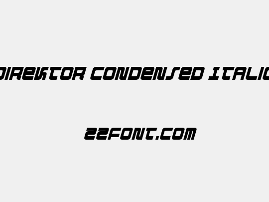 Direktor Condensed Italic