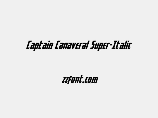 Captain Canaveral Super-Italic