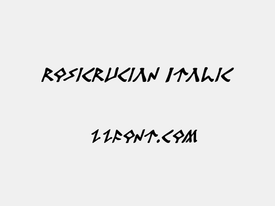 Rosicrucian Italic