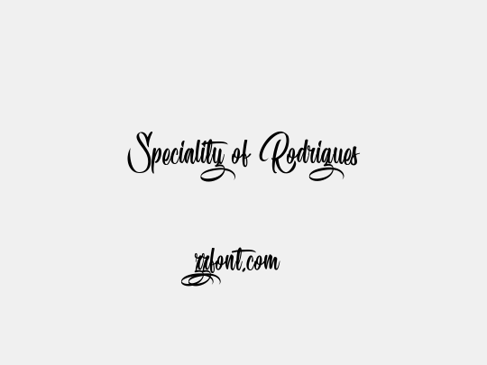 Speciality of Rodrigues