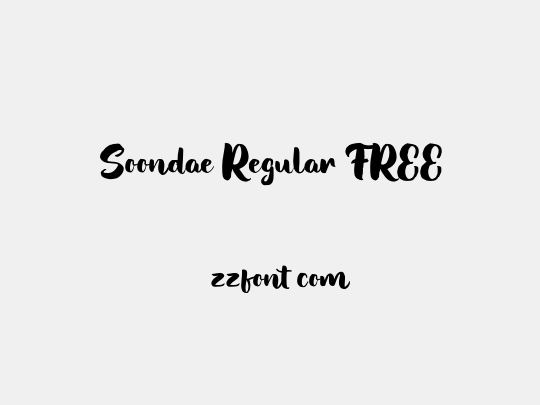 Soondae Regular FREE