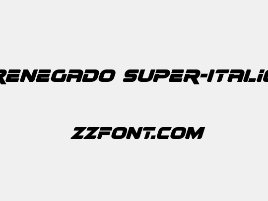 Renegado Super-Italic