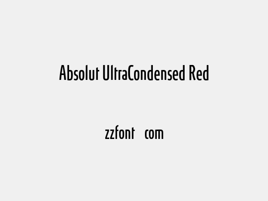 Absolut UltraCondensed Red