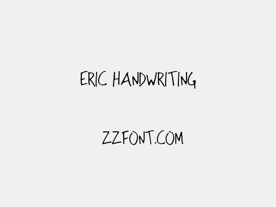eric handwriting