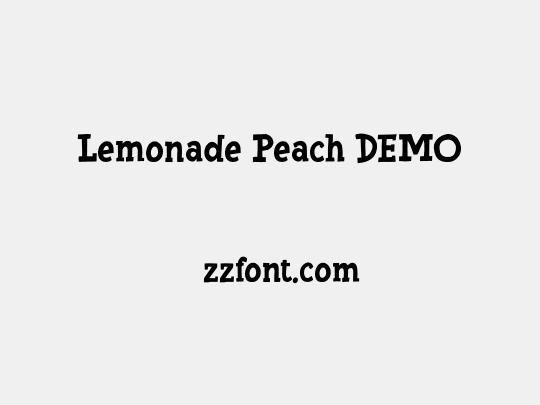 Lemonade Peach DEMO