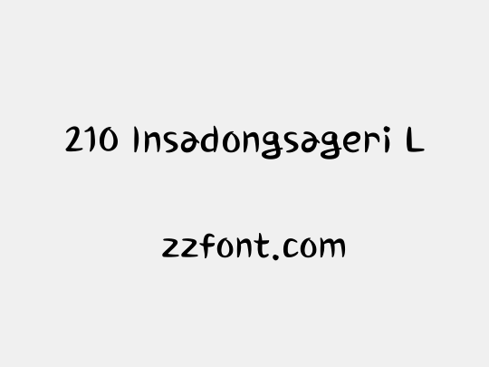 210 Insadongsageri L