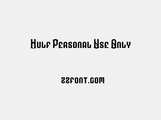 Hulf Personal Use Only