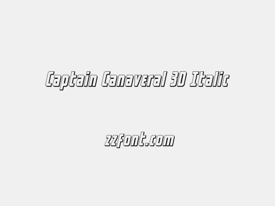 Captain Canaveral 3D Italic