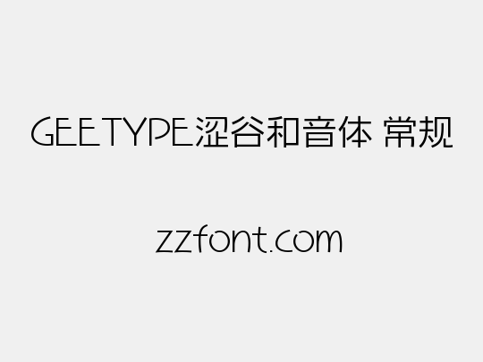 GEETYPE涩谷和音体 常规