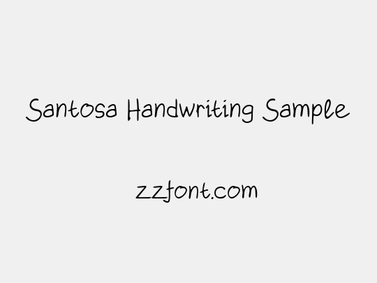 Santosa Handwriting Sample