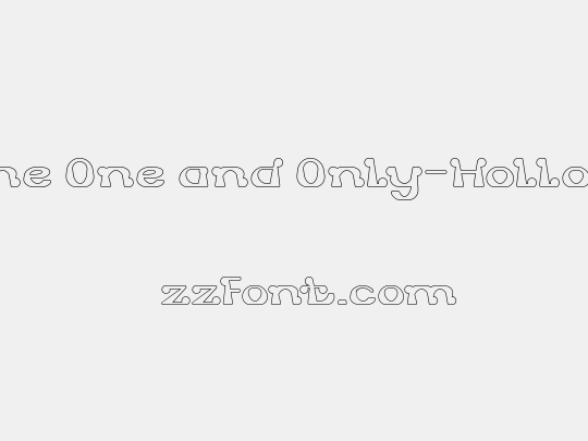 The One and Only-Hollow