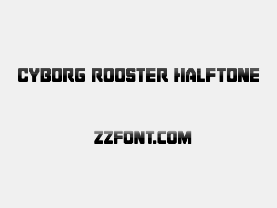 Cyborg Rooster Halftone