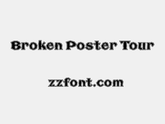 Broken Poster Tour