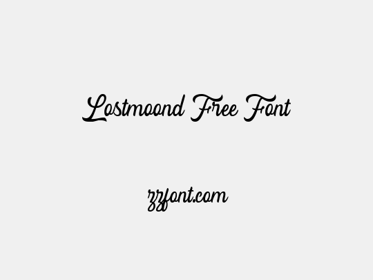 Lostmoond Free Font