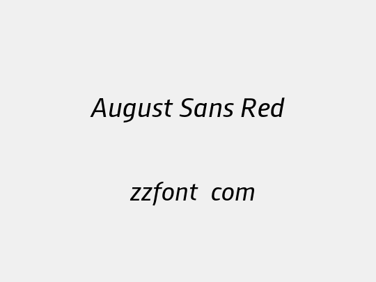 August Sans Red