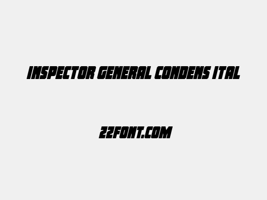 Inspector General Condens Ital