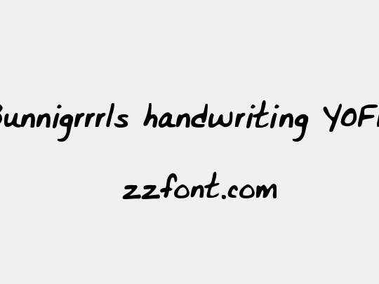 Bunnigrrrls handwriting YOFF