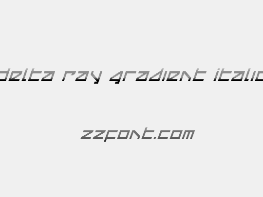 Delta Ray Gradient Italic