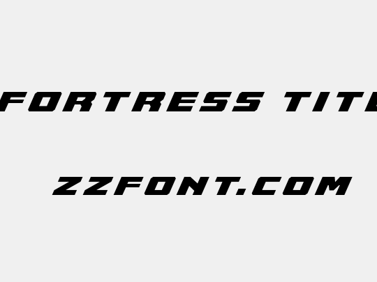 Cruiser Fortress Title Italic