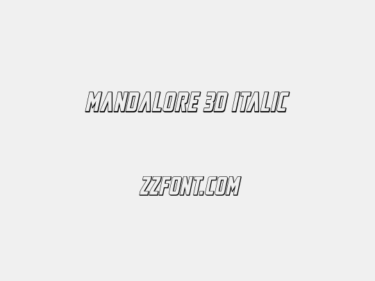 Mandalore 3D Italic